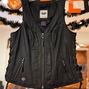 Women’s Harley Davidson Avenue Leather Vest SZ Large